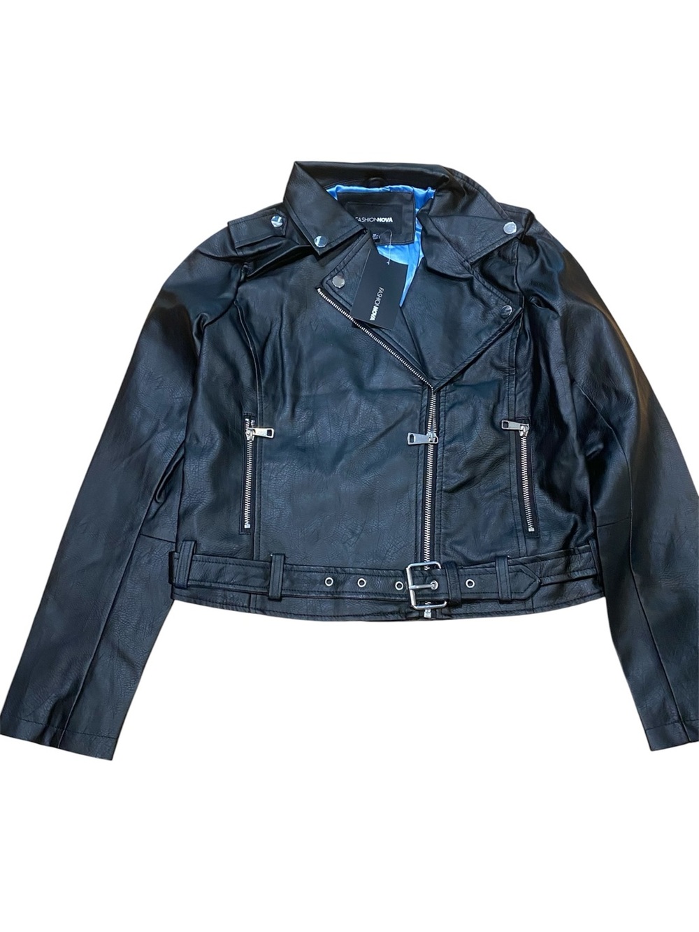 Fashion Nova Black Leather Motorcycle Jacket
